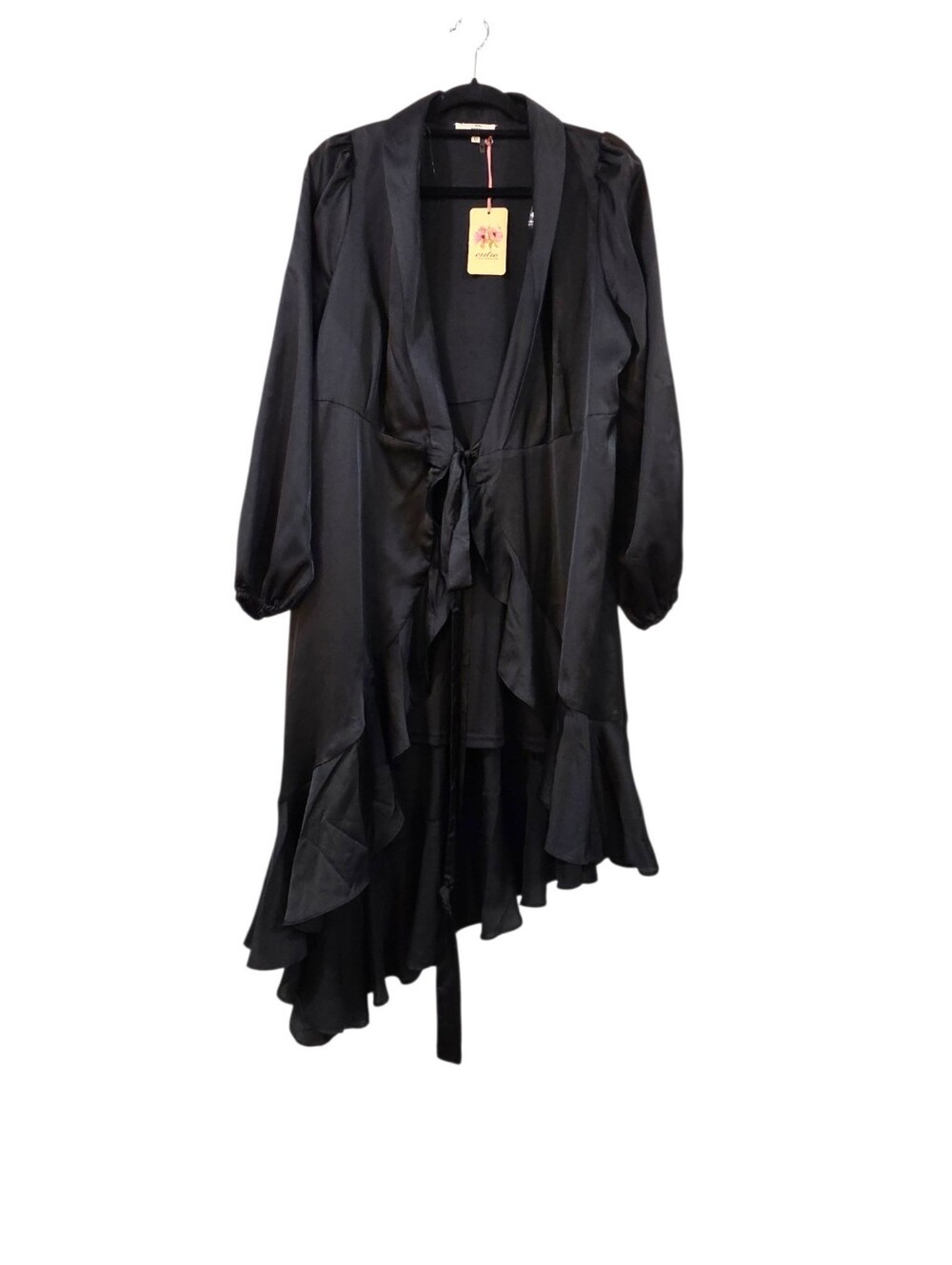 NWT Entro Asymmetric Satin Robe Size M